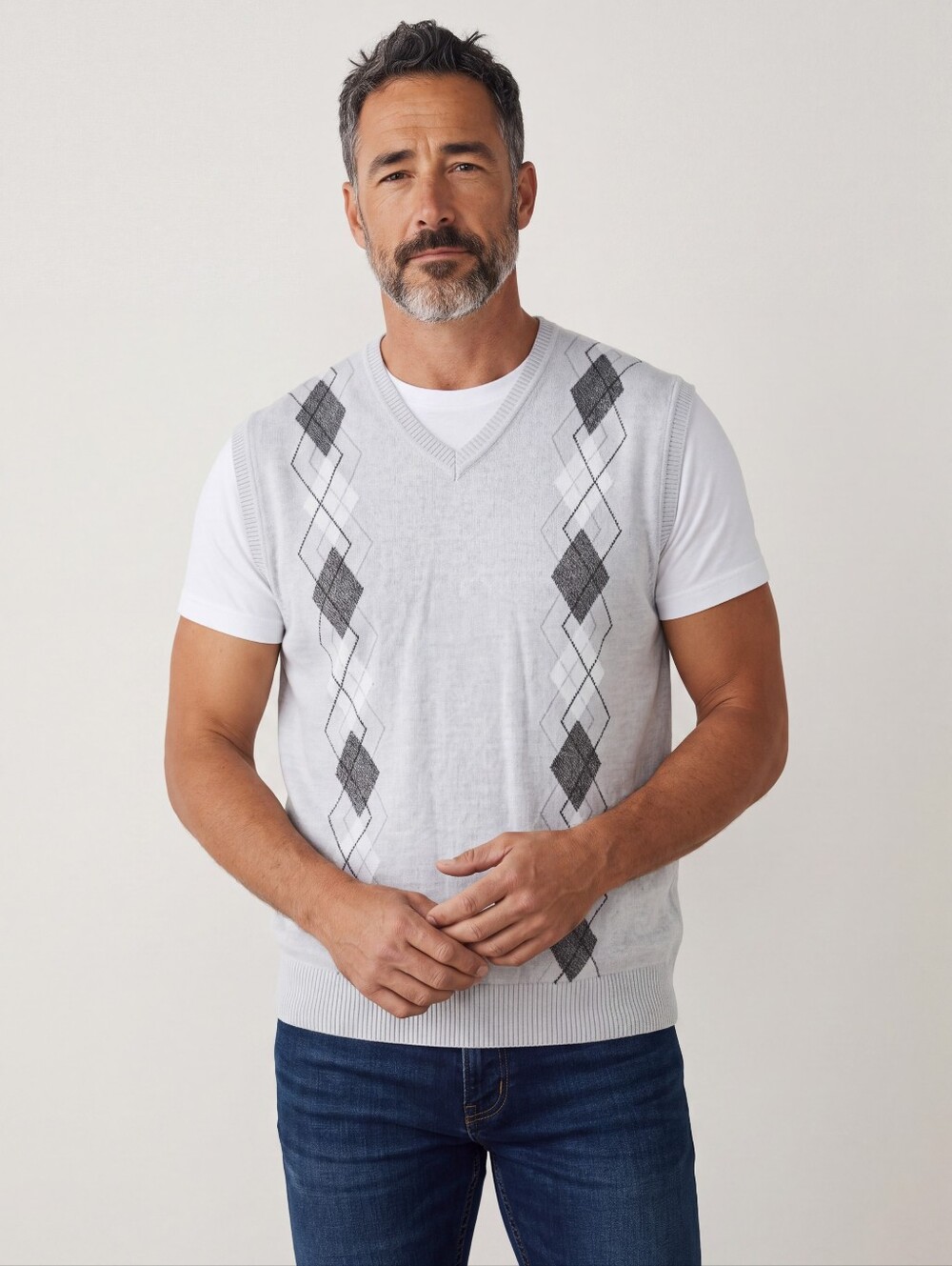 Joseph Abboud Joe Light Gray Casual Sweater Vest XXL
